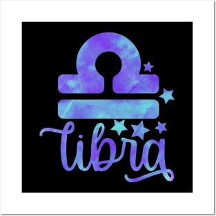 Watercolor Libra Zodiac Astrology Air Sign Posters and Art